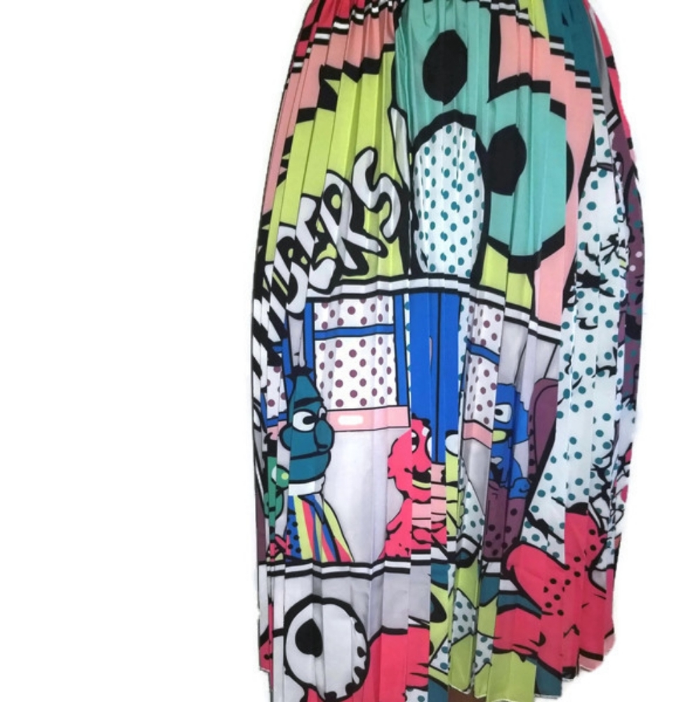 Women's Cartoon Pleaded Skirt